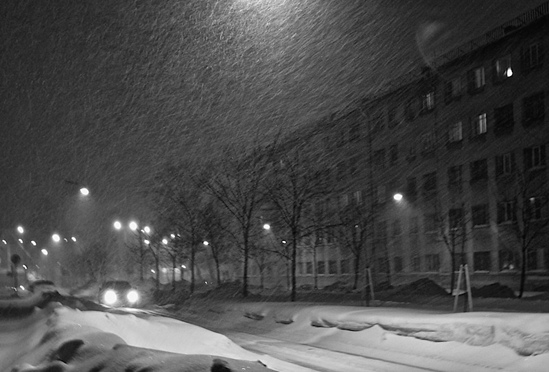 photo "***" tags: black&white, night, winter