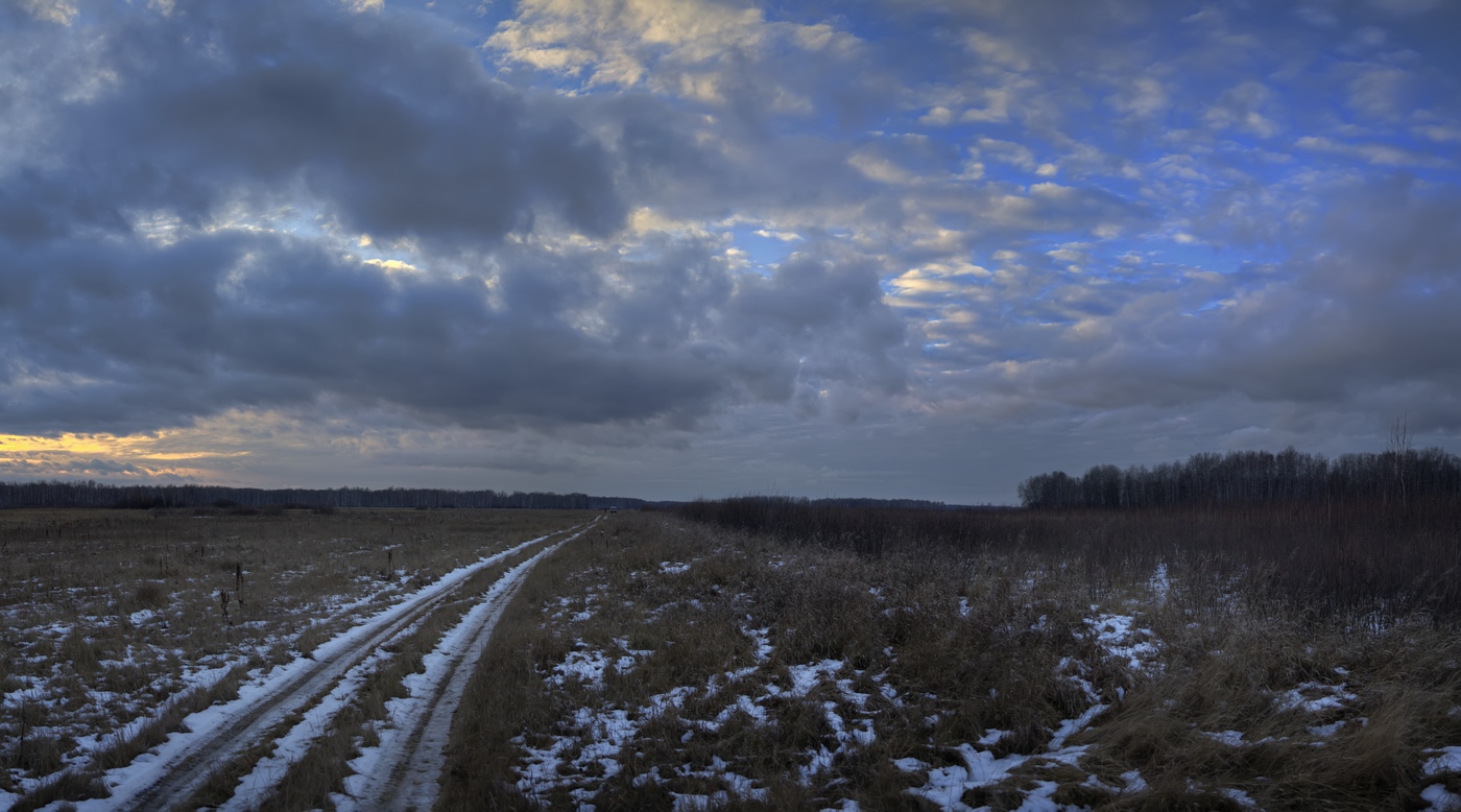 photo "***" tags: panoramic, landscape, nature, field, sunset, winter