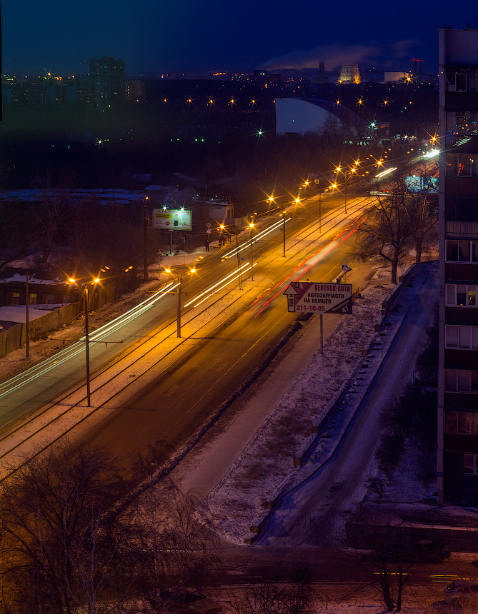 фото "На подъёме" метки: город, ночь