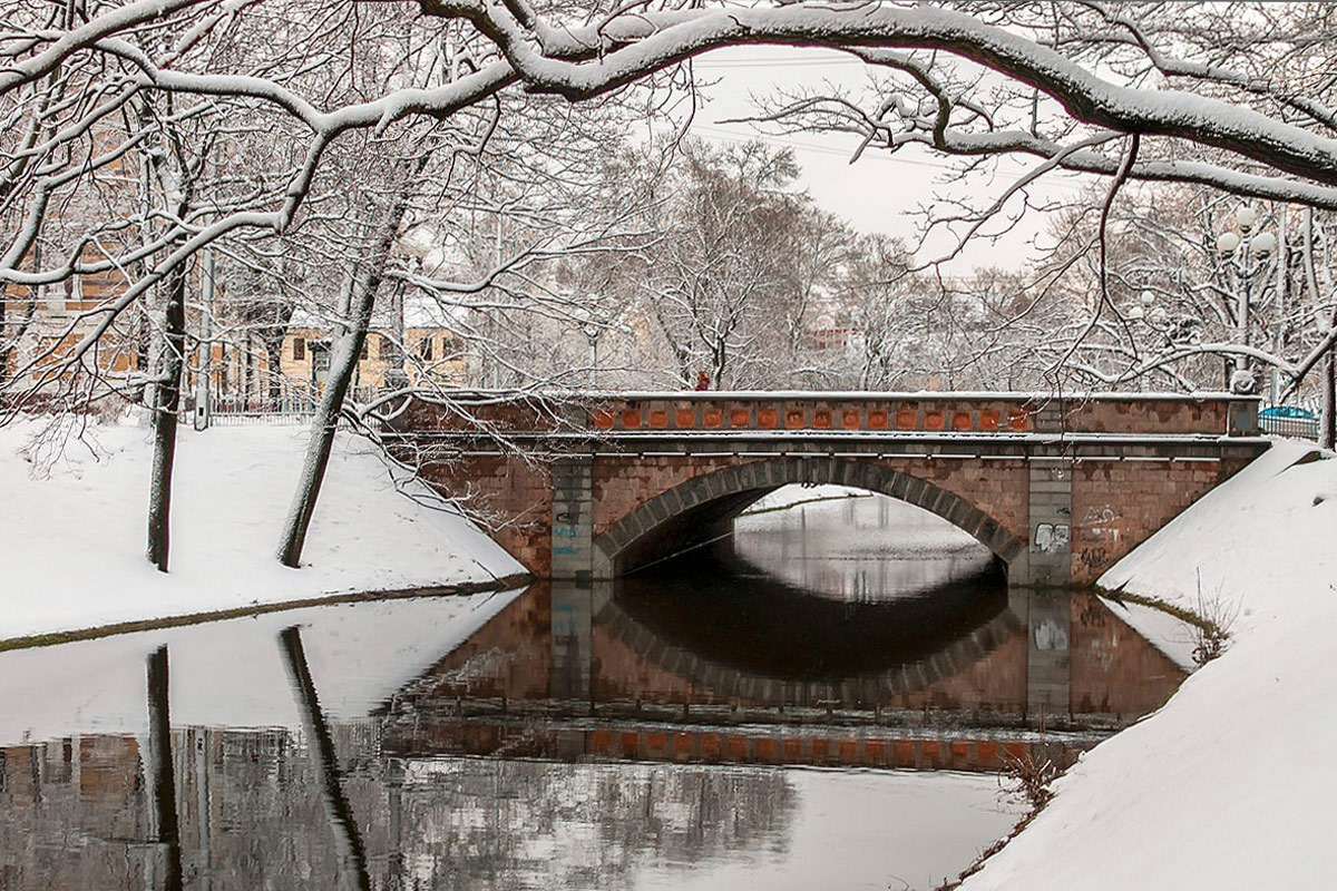 photo "***" tags: landscape, city, reflections, water, winter, деревья