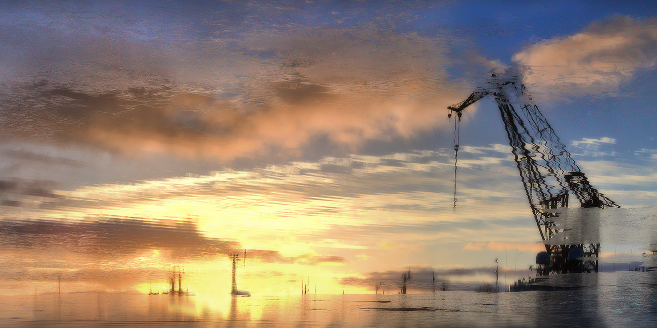 фото "Почти "Летучий Голландец"..." метки: пейзаж, природа, абстракция, закат, отражение