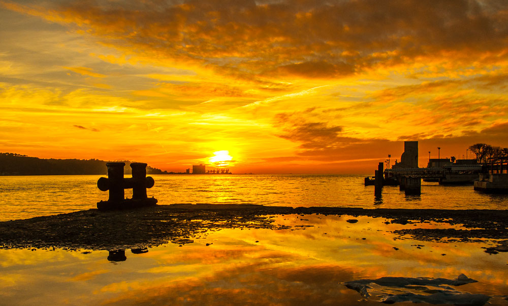 фото "Sunset" метки: пейзаж, город, панорама, Europe, Lisbon, закат, отражения