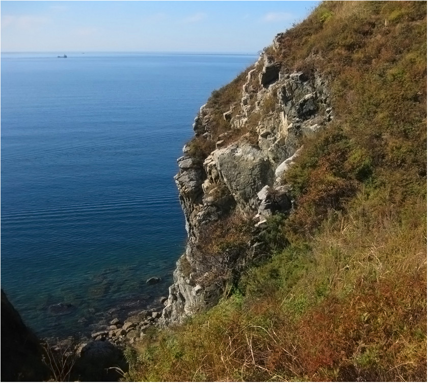 photo "The Rock and sea." tags: travel, landscape, sea, Приморье, скала