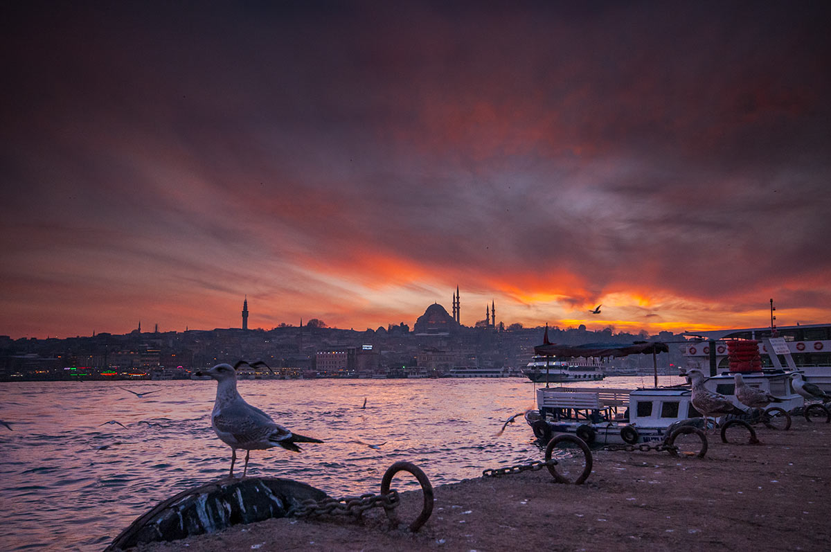 фото "istanbul evening" метки: город, пейзаж, путешествия, goldenhorn, istanbul, karakoy, закат