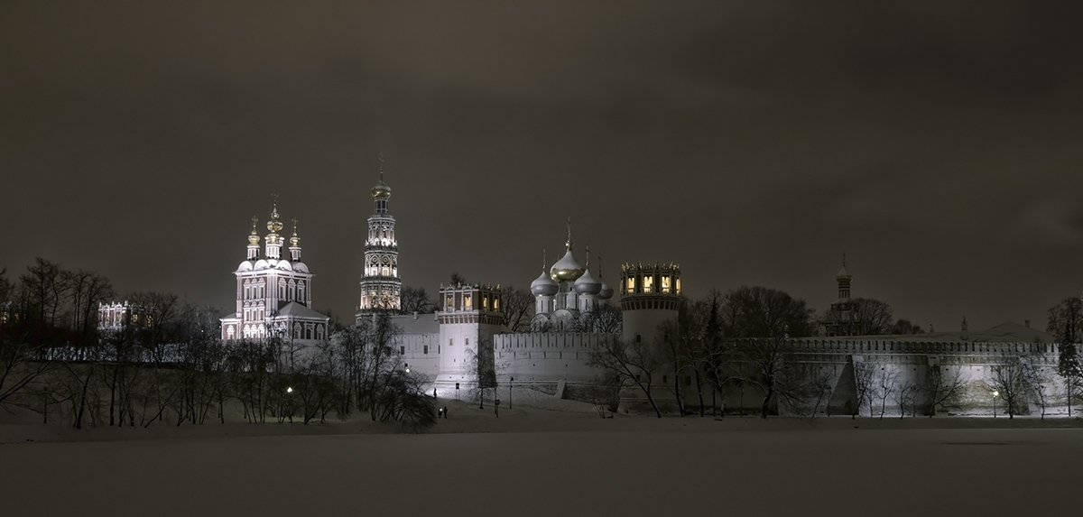 фото "Новодевичий монастырь" метки: панорама, город, архитектура, Москва, Новодевичий монастырь, зима