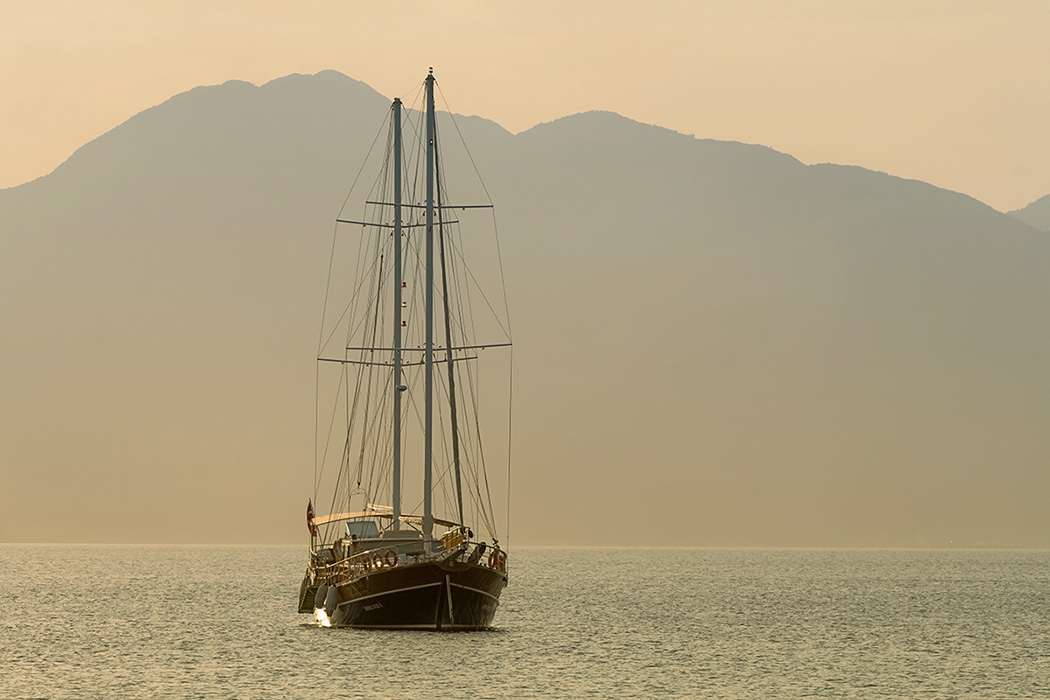 photo "***" tags: travel, landscape, evening, sea, sunset, яхта