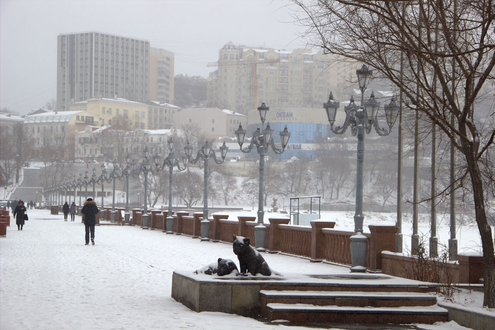 фото "Набережная Амурского залива" метки: город, пейзаж, разное, Владивосток, зима