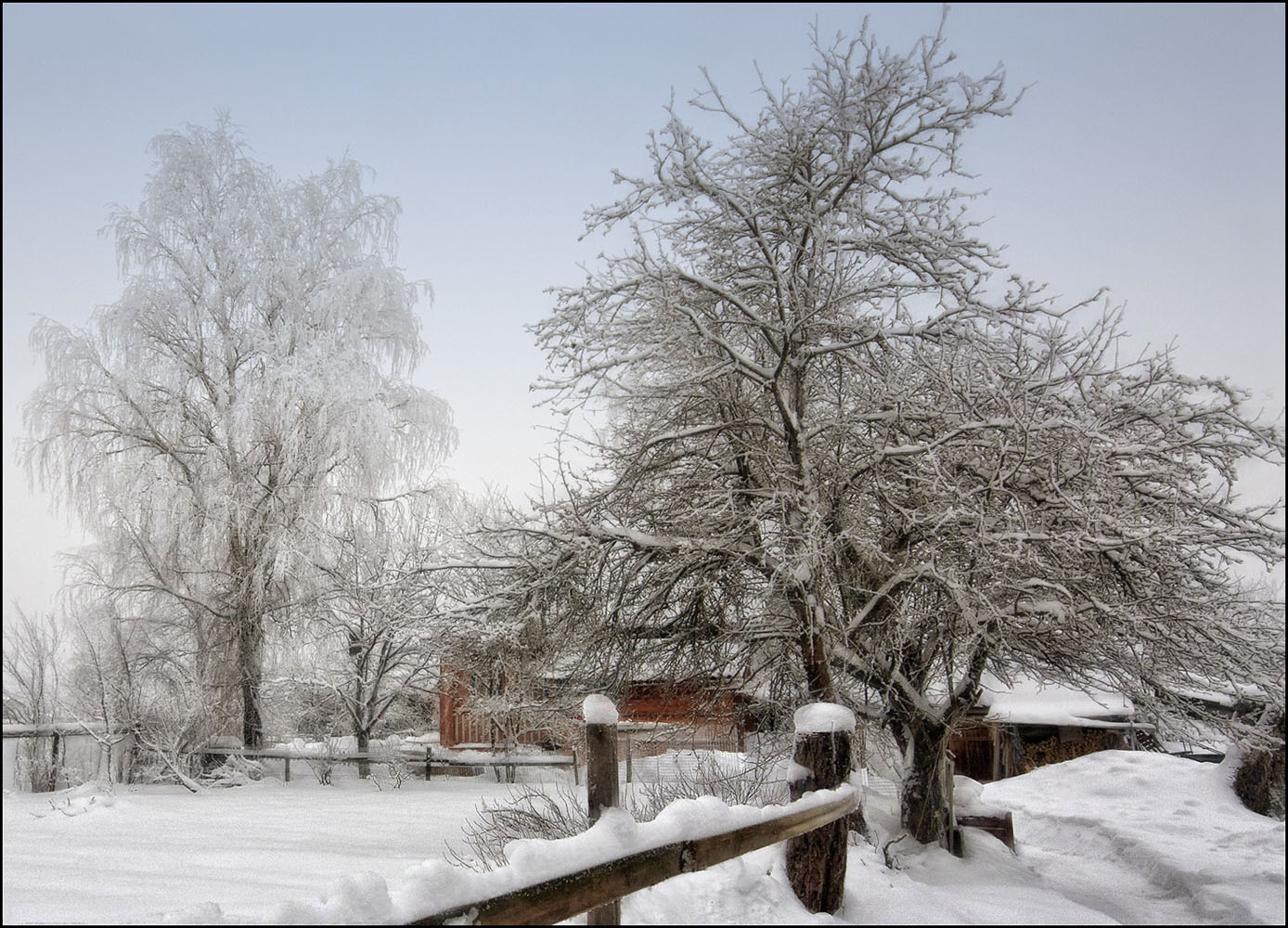 photo "***" tags: landscape, winter, деревня, дом, зарисовка