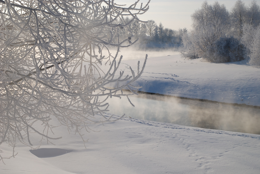 photo "***" tags: landscape, hoarfrost, water, winter