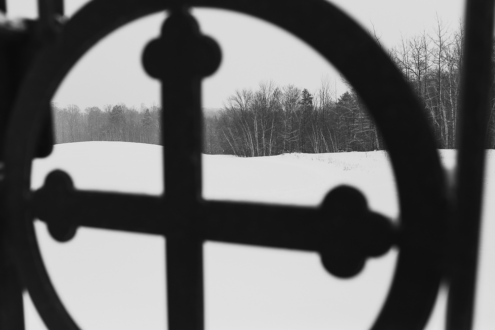 photo "Сemetery fence. What you'll see then." tags: black&white, misc., 