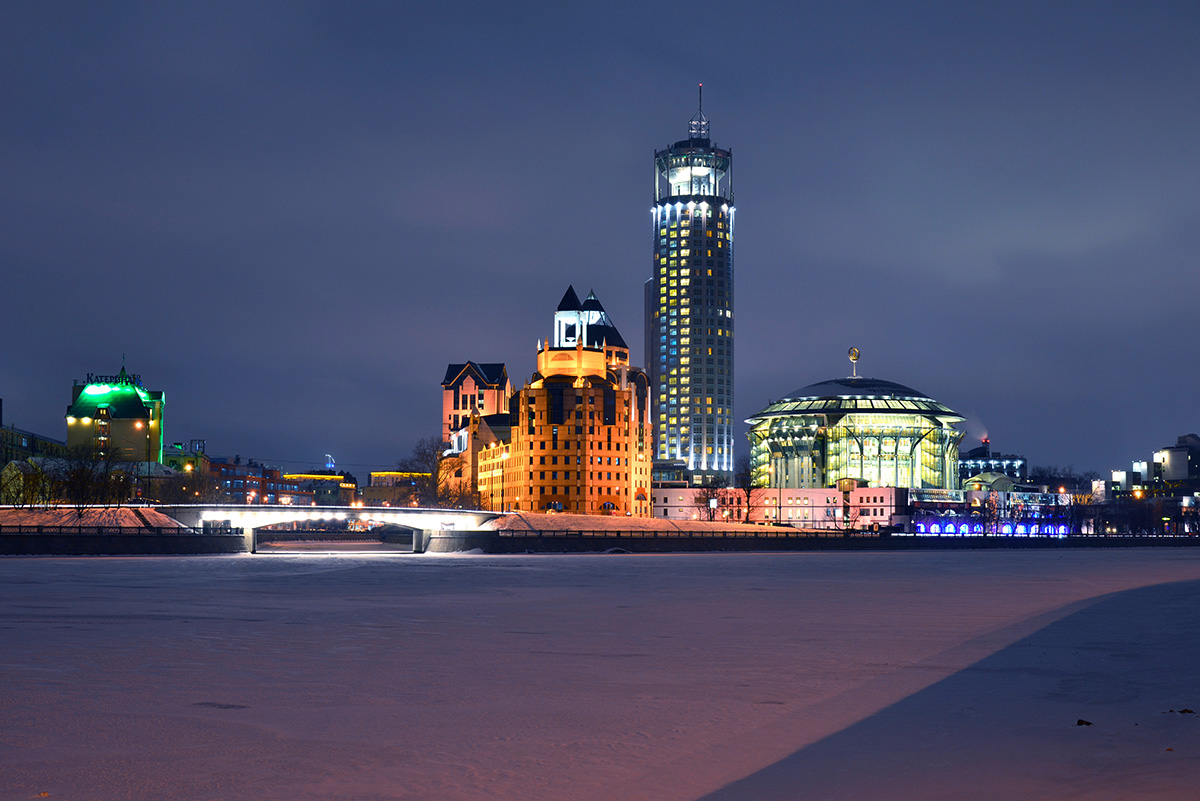 фото "Набережная Москвы-реки" метки: город, Москва, вечер, зима, река