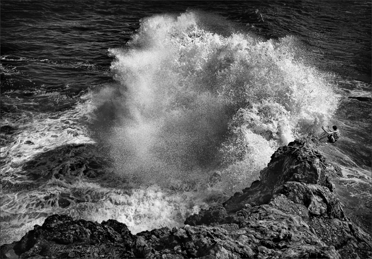 photo "***" tags: landscape, nature, black&white, Europe, children, mountains, sea, spring, water