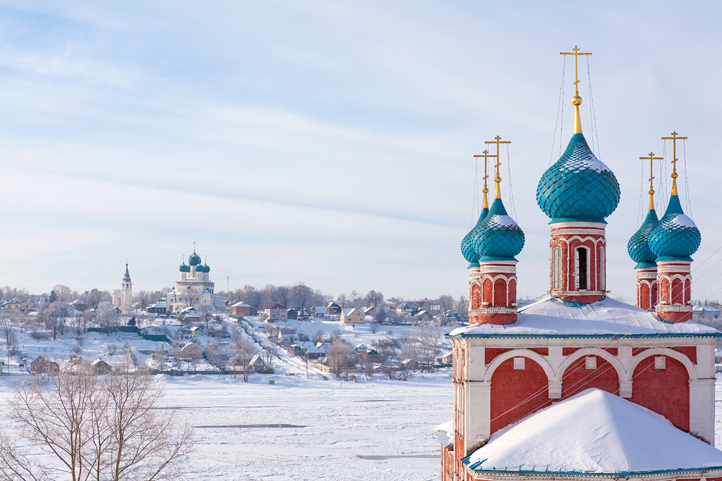 фото "Храмы Тутаева" метки: пейзаж, архитектура, Россия, Тутаев, волга, зима, православие, религия, храм, церковь