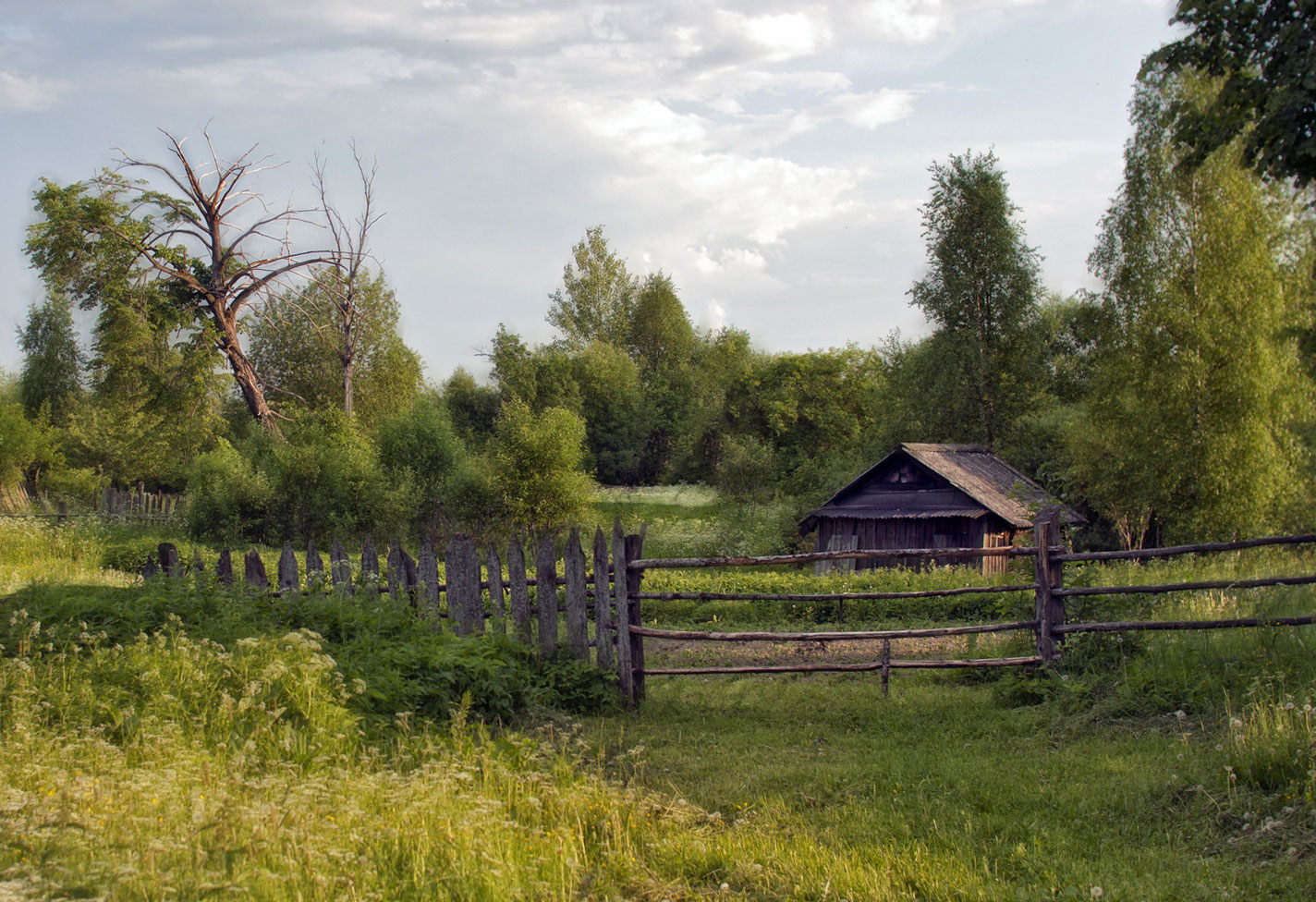 фото "Деревенский пейзаж" метки: пейзаж, деревня, дом, зарисовка