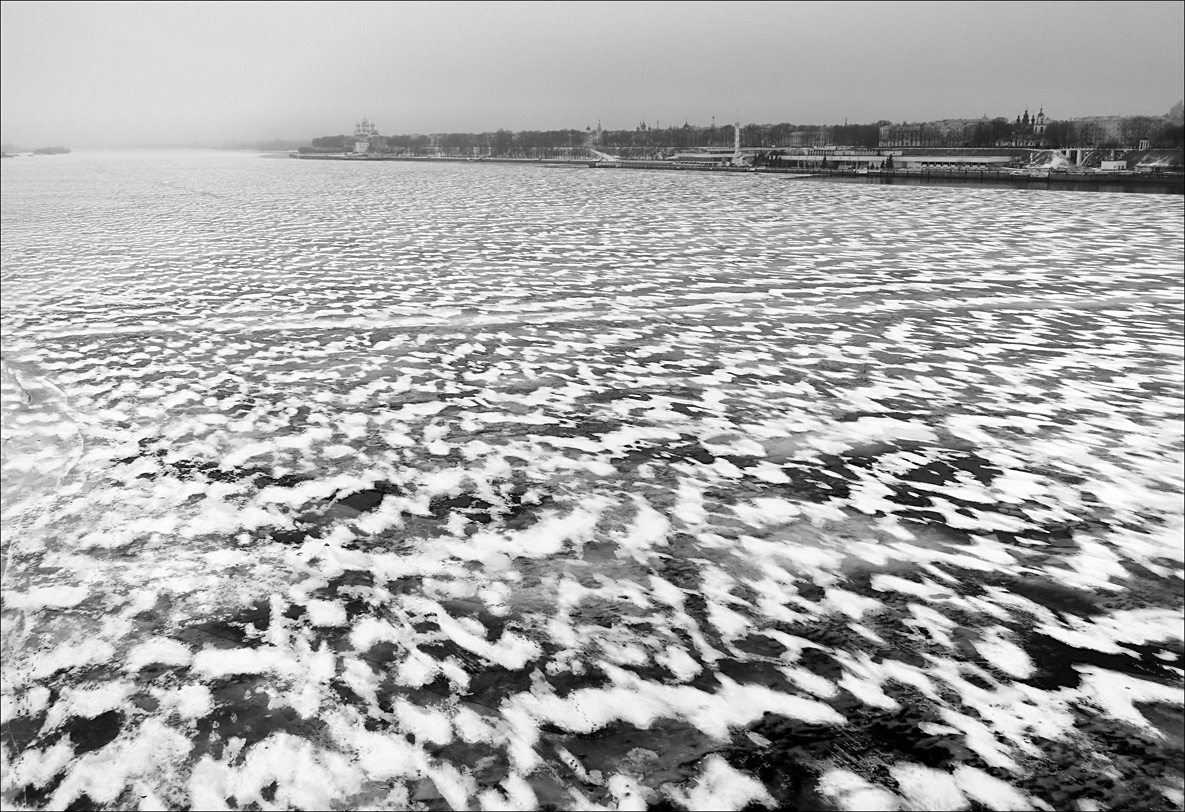 фото "Лед & снег абстракция" метки: пейзаж, черно-белые, 