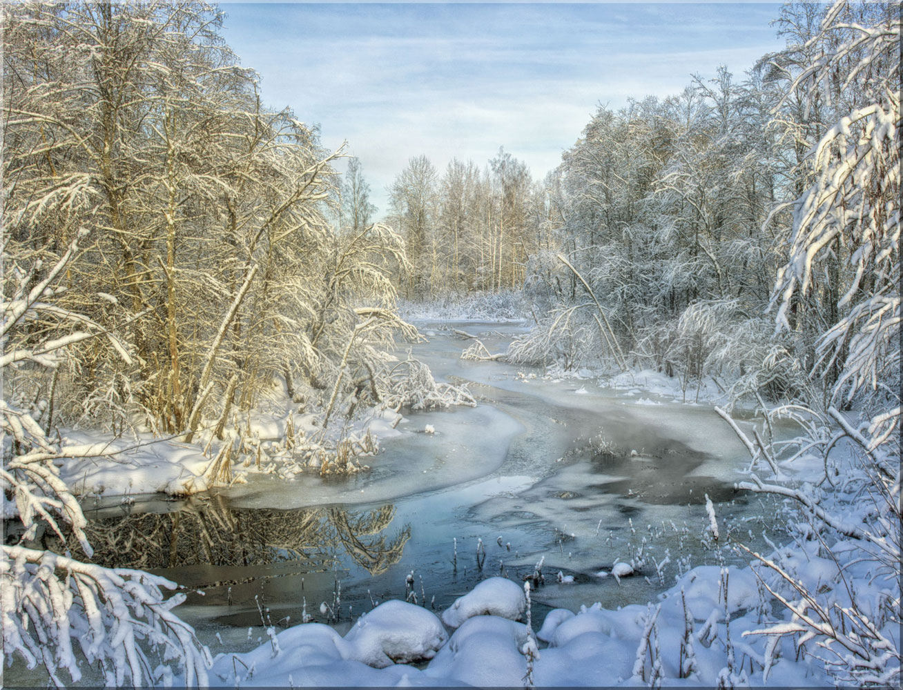 фото "Зимний пейзаж" метки: пейзаж, Речка, зима