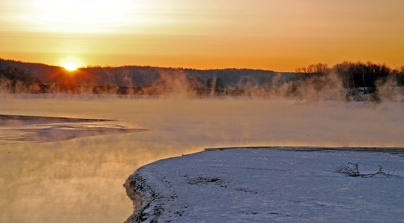 photo "***" tags: landscape, fog, river, солнце.