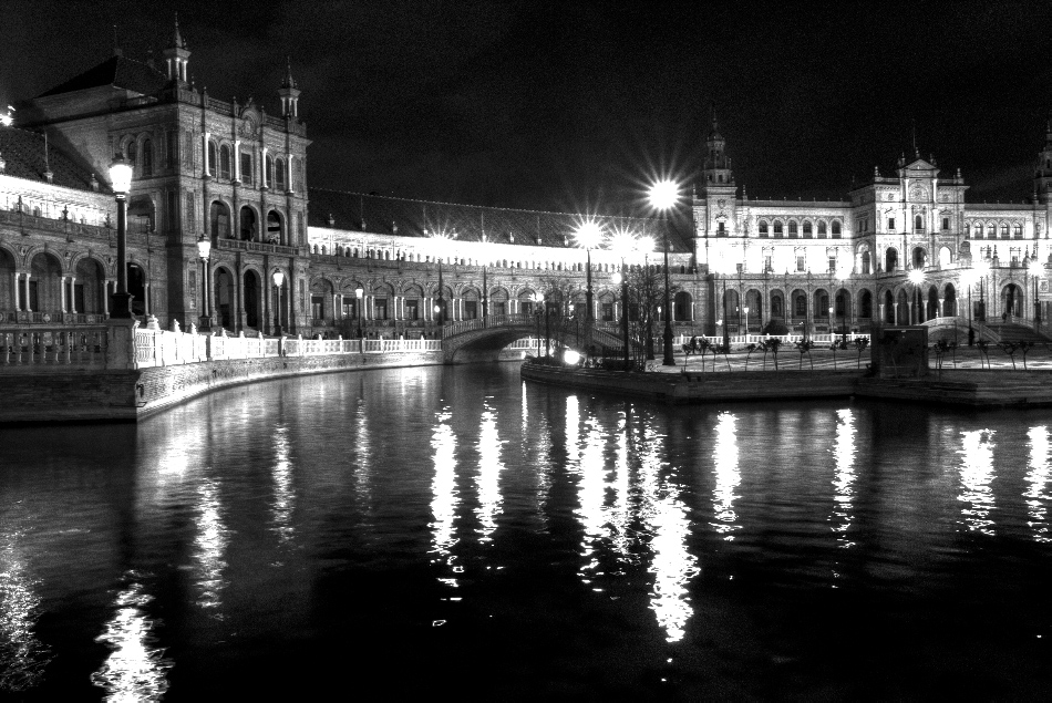 фото "Plaza de España, Segunda Parte" метки: путешествия, Blanco y Negro, España, Plaza de Espña, Sevilla, black and white, spain