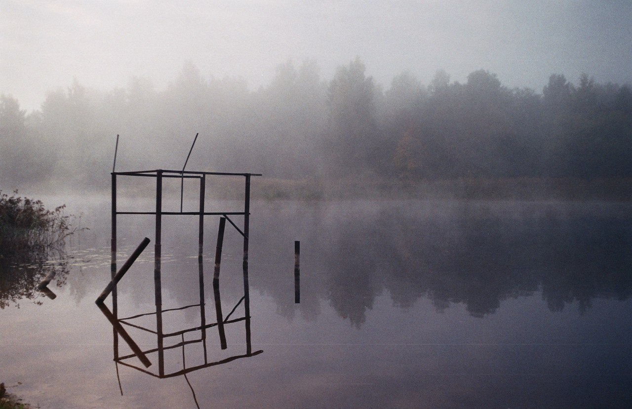 фото "Утро на озере" метки: пейзаж, природа, 35мм, Зенит, аналоговая фотография, пленка, туман, утро