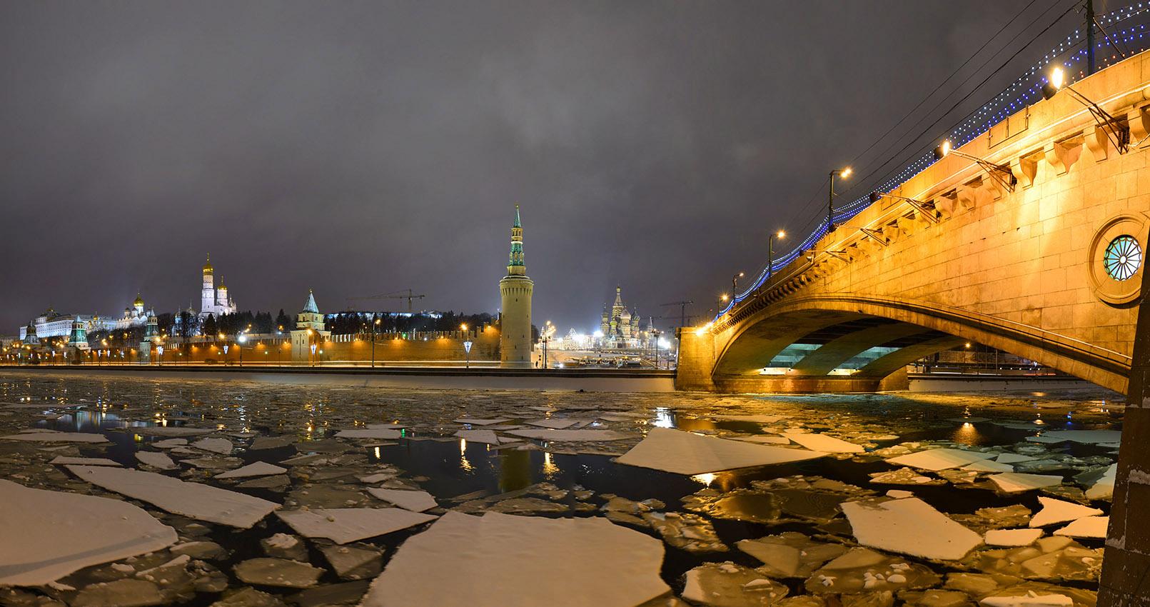 фото "Москва вечерняя" метки: город, Кремль, Москва, вечер, зима, река