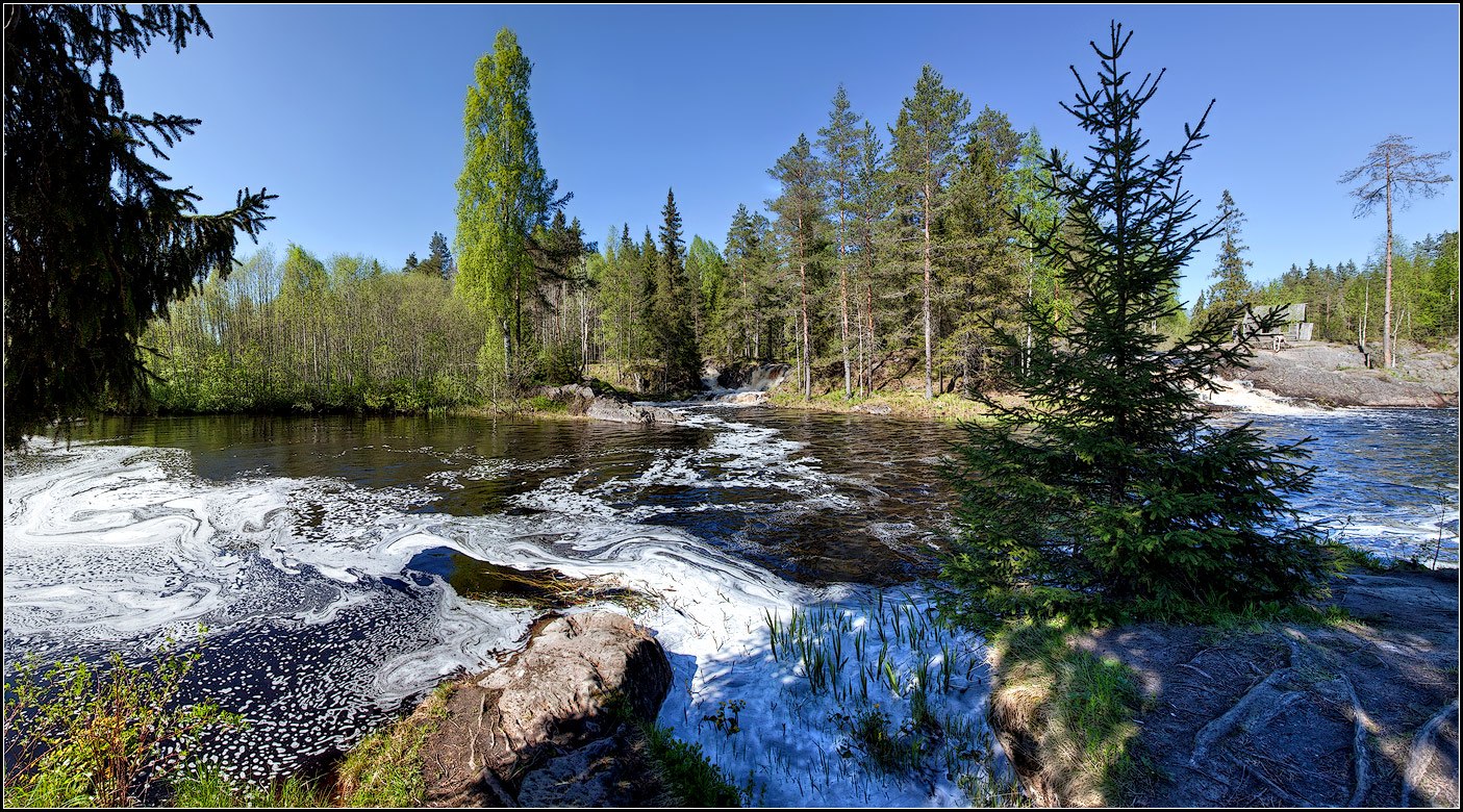 фото "Карелия. Равнинный водопад" метки: пейзаж, природа, панорама, 