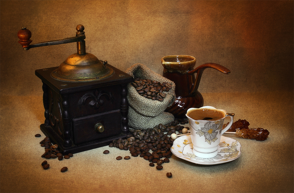 photo "Cup of Coffee" tags: still life, Кофе, кофемолка, по-восточному, сахар, чашка