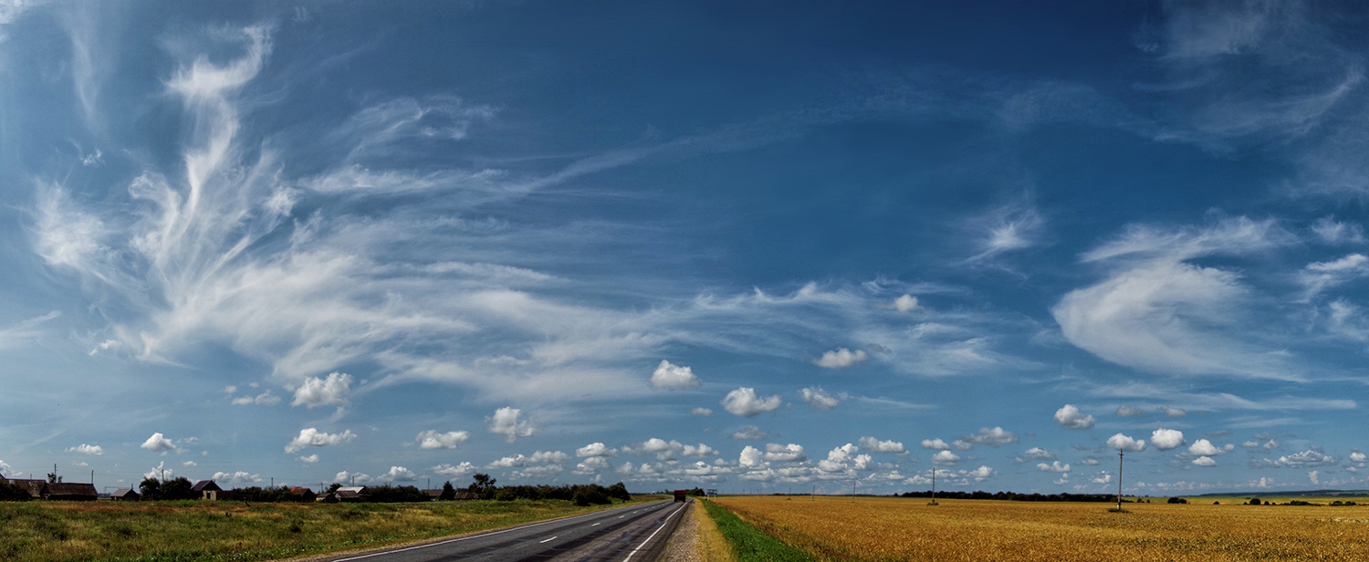 фото "Небесное и земное" метки: пейзаж, дорога, лето, облака