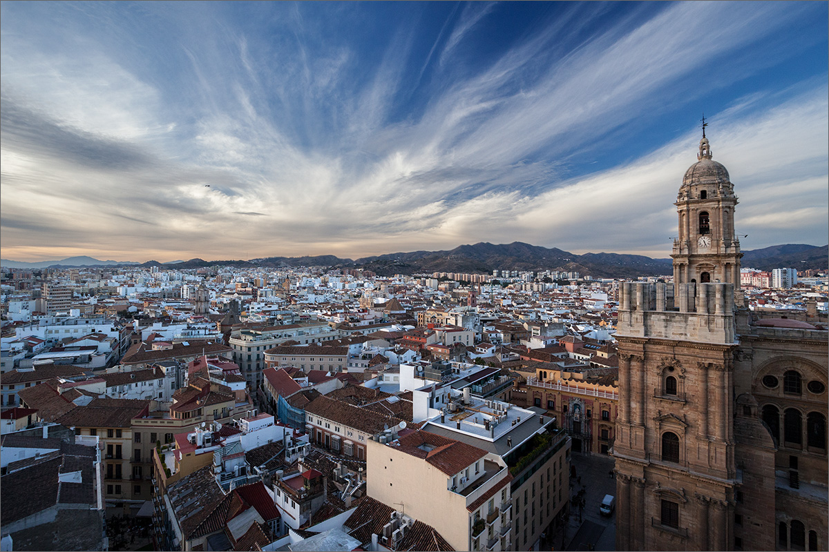 photo "***" tags: city, España, Málaga, Spain, sky, sunset