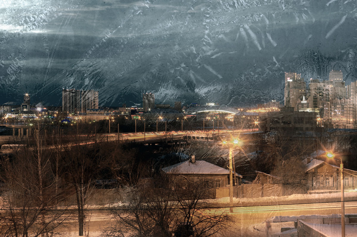 photo "frosty Night" tags: city, night, winter