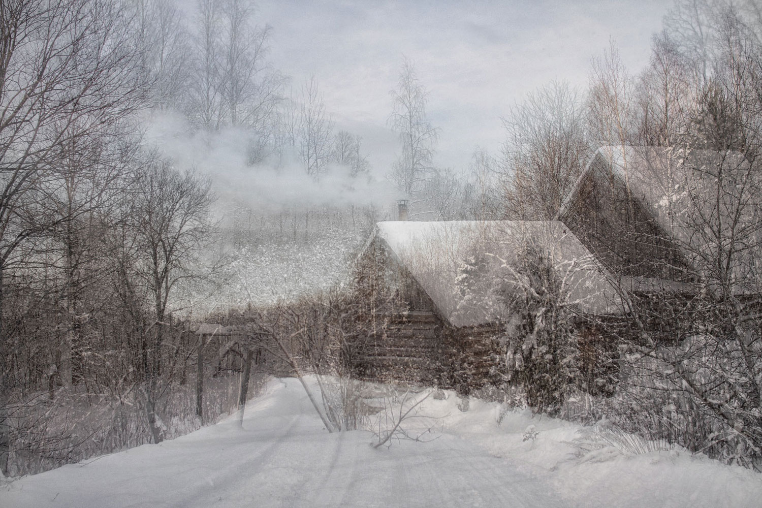 фото "Снится мне деревня....." метки: пейзаж, разное, деревня, дом, зарисовка, зима