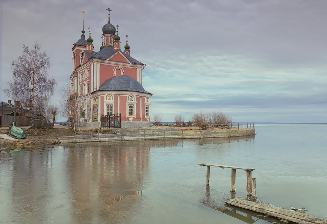 photo "***" tags: landscape, architecture, temple, Переславль-Залесский, устье р. Трубеж