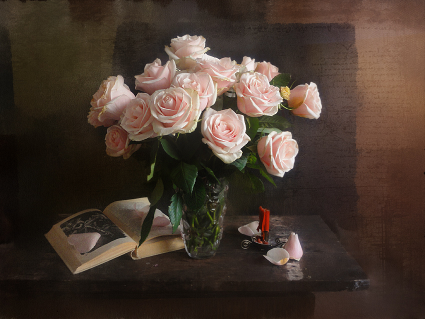 фото "Букет роз" метки: натюрморт, книга, розы