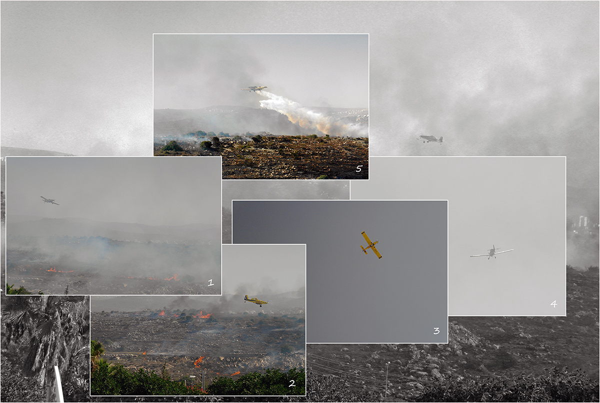 photo "Extinguishing a fire in the mountains ..." tags: reporting, 