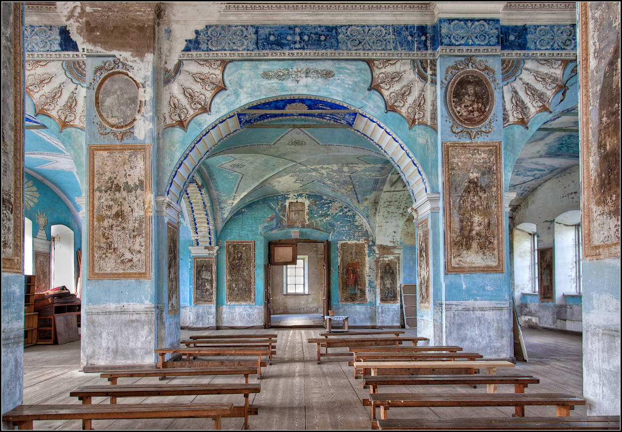 photo "sland Konevets. Church of the Nativity of the Virgin." tags: architecture, interior, 