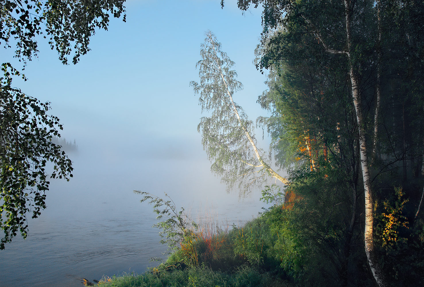 photo "***" tags: landscape, fog, river
