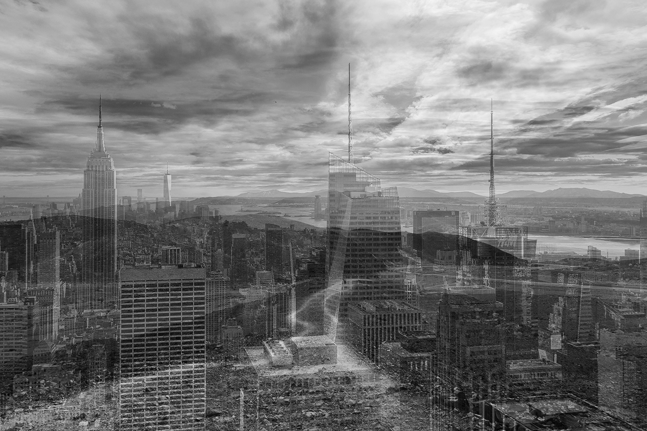 photo "New York" tags: black&white, montage, 