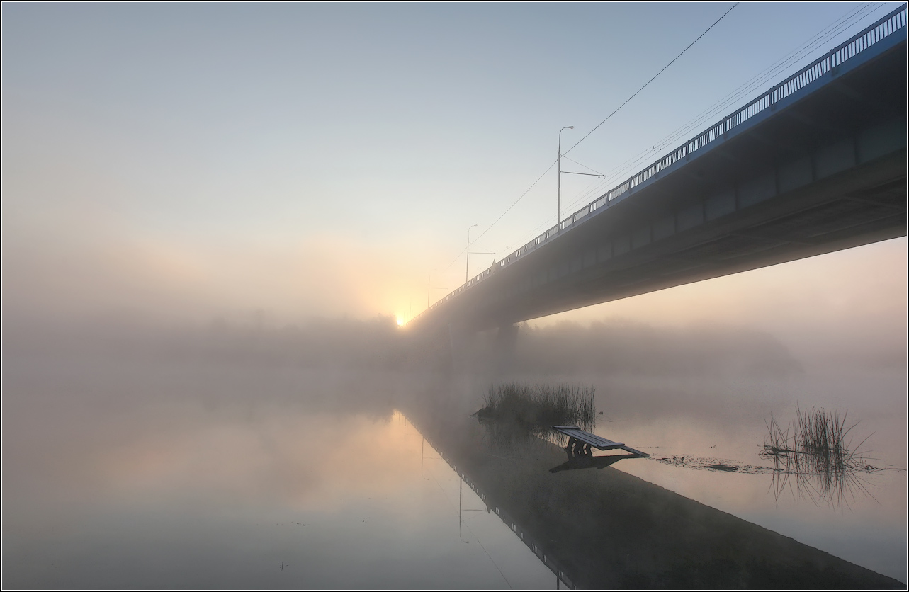 photo "bridge fog" tags: landscape, nature, city, 