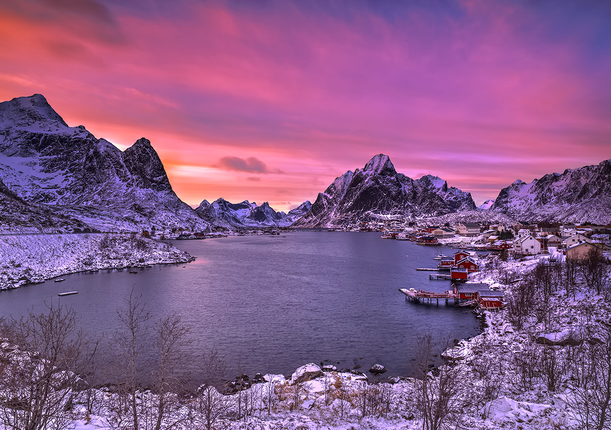 photo "Reine,Lofoten" tags: landscape, Europe, Norway, ice., mountains, sea, snow, water, winter