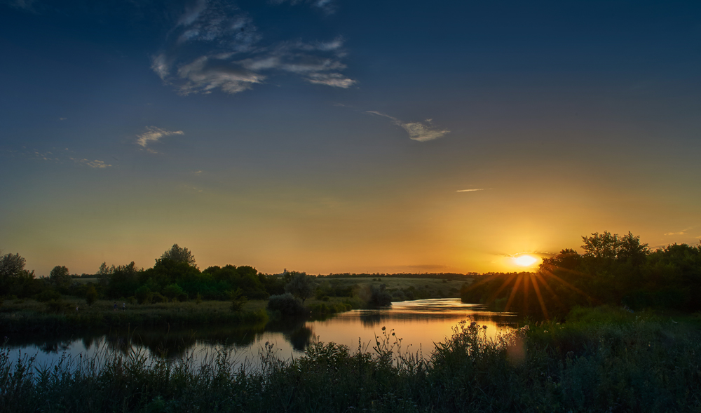 photo "***" tags: landscape, nature, evening, river, sun, sunset, рыбалка