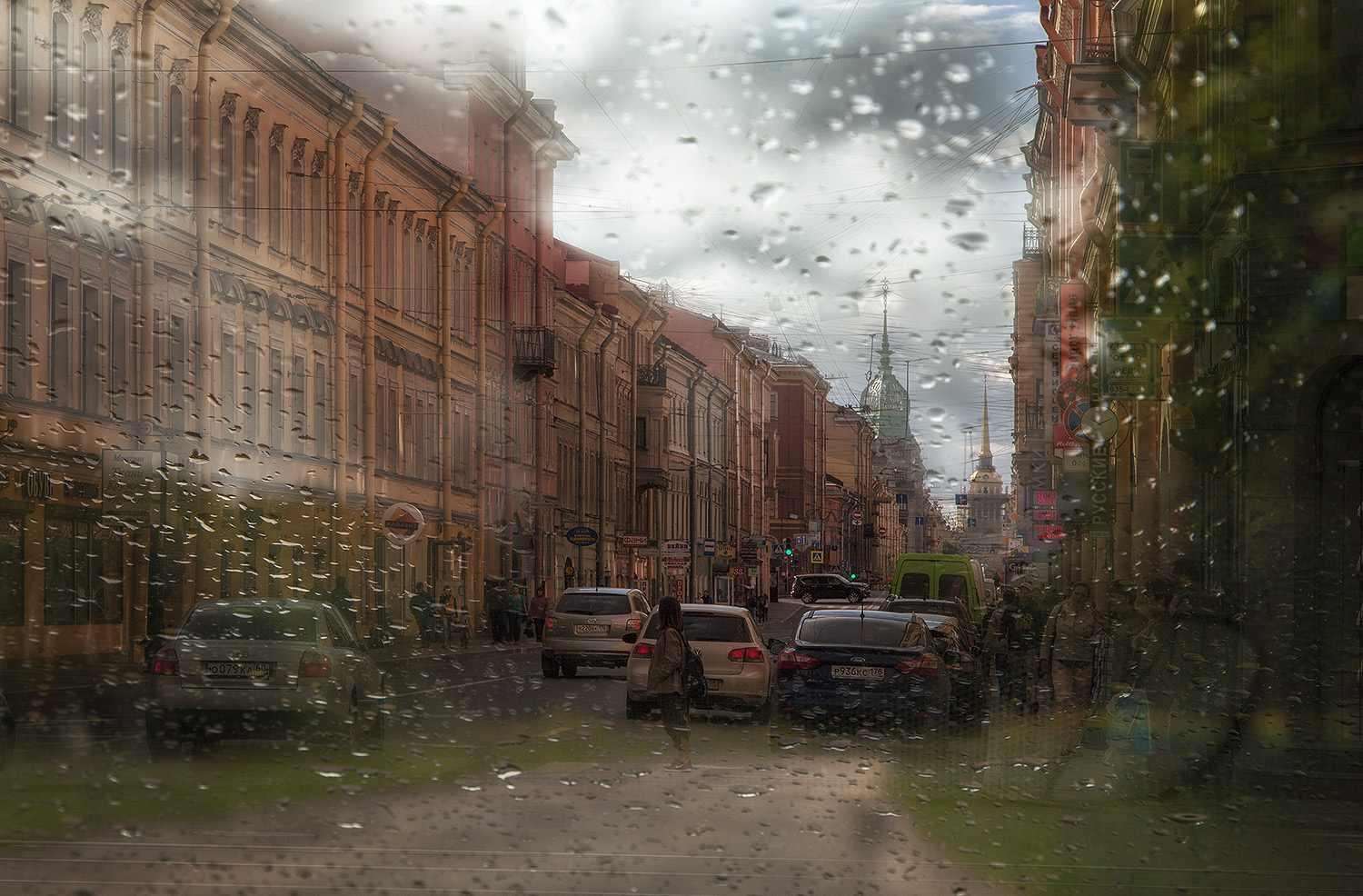 фото "Настроение- Дождь..." метки: стрит-фото, город, фотомонтаж, 