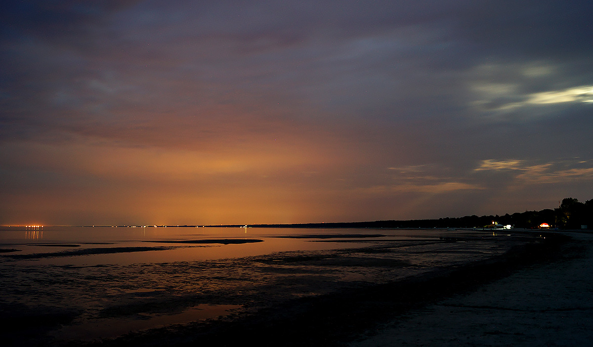photo "Ночной залив" tags: landscape, nature, beach, night, sea
