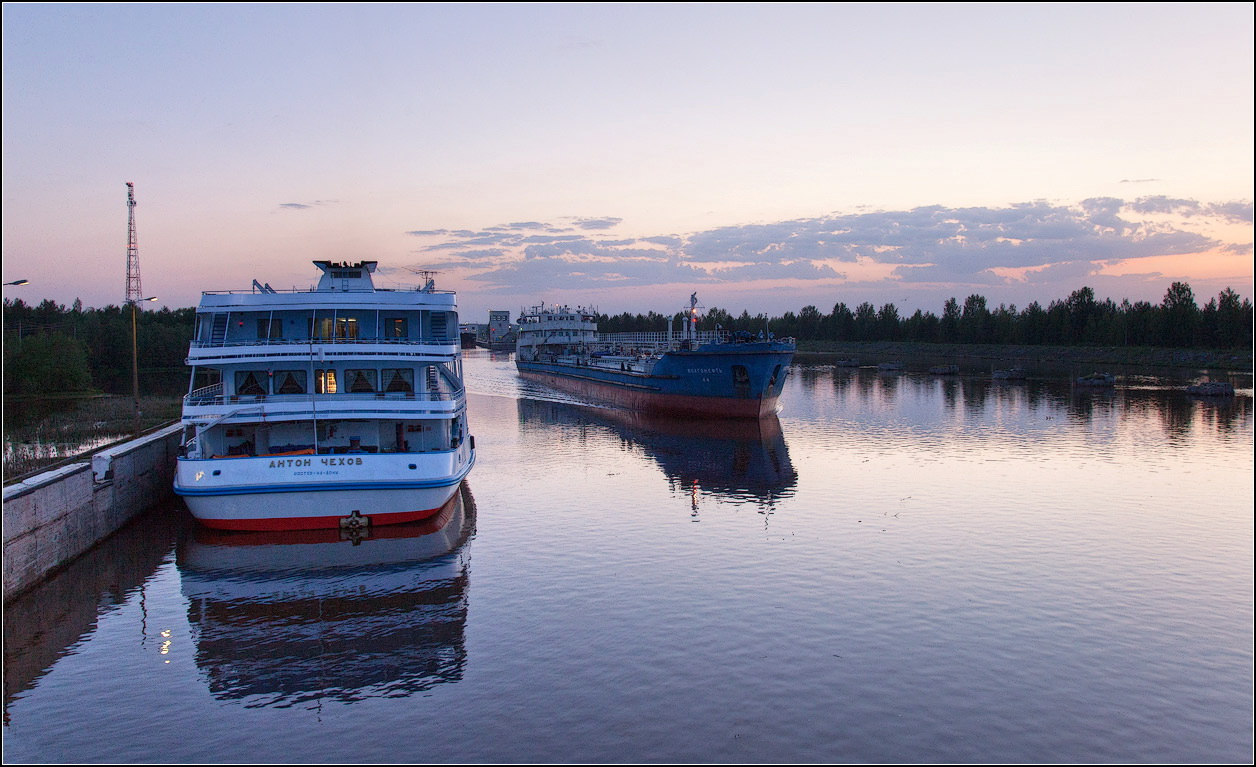 photo "evening on the Volga-Baltic Waterway" tags: landscape, nature, travel, 