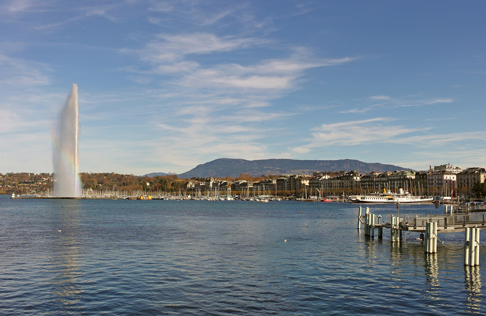 photo "Geneva" tags: landscape, travel, Женевское озеро, Швейцария, фонтан