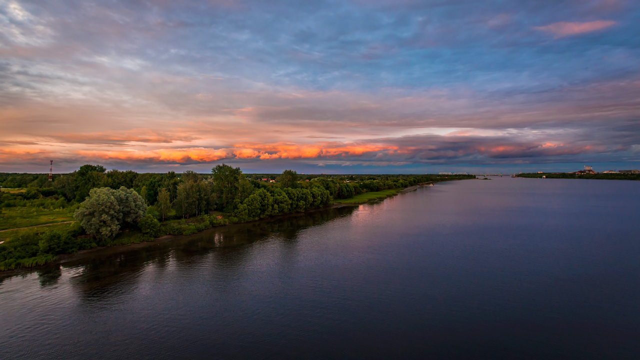 photo "At the end of the day" tags: landscape, city, Russia, Yaroslavl, evening, river, sunset, волга