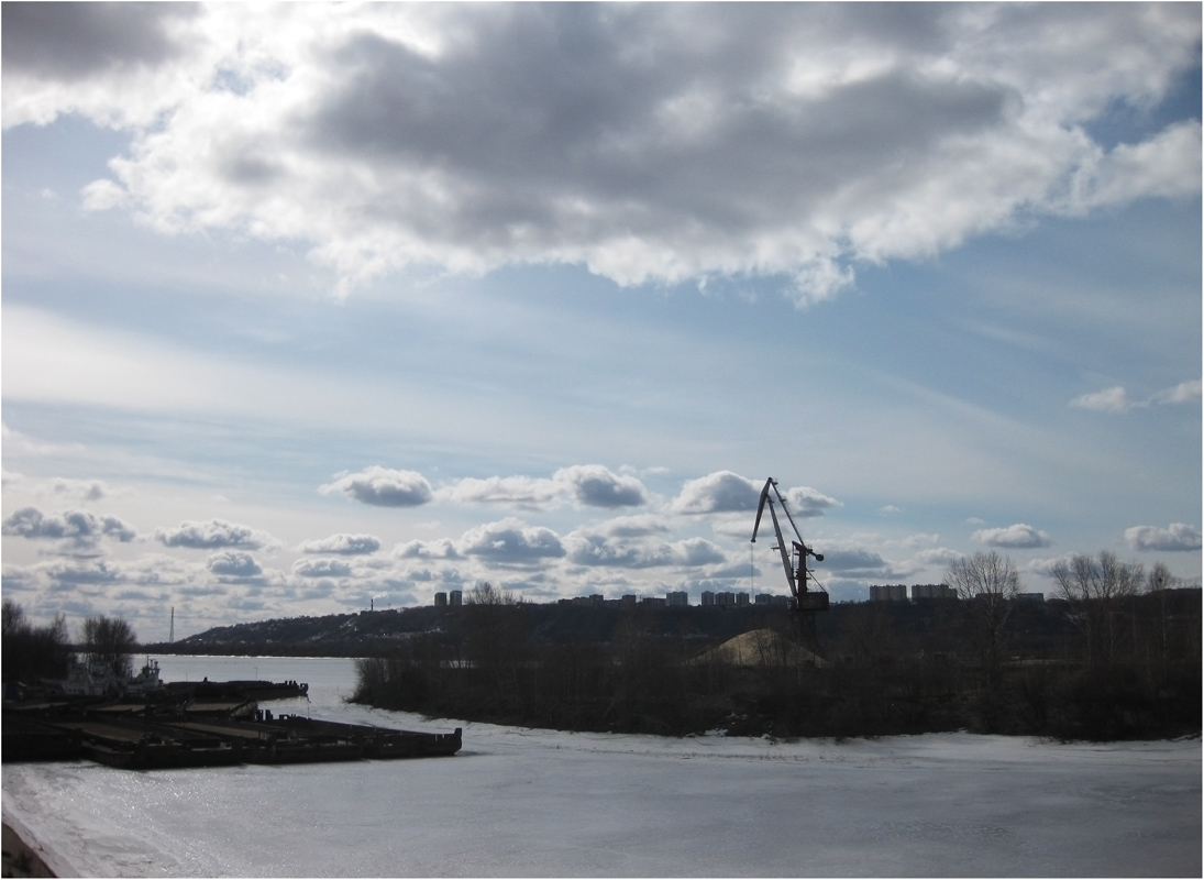 photo "Clouds. April 1st." tags: landscape, nature, snow, spring, апрель, тучи