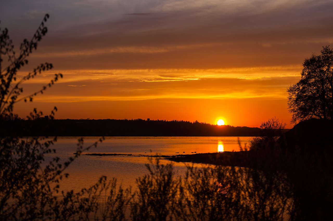 photo "Sunset over the river" tags: landscape, nature, evening, river, spring, sunset, water, отражение