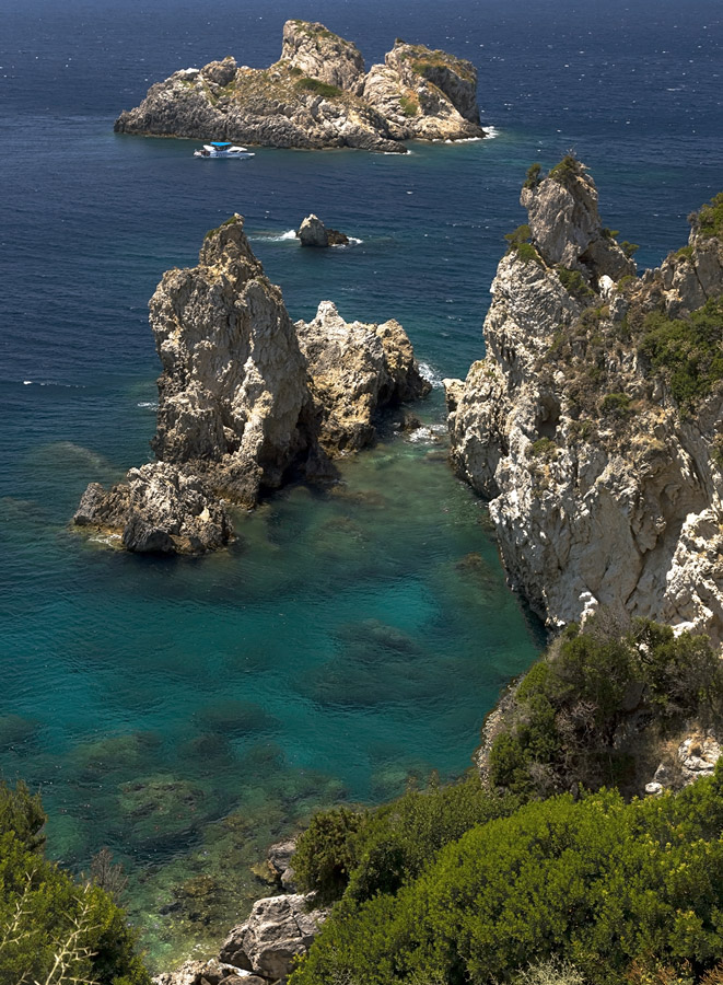 фото "о. Корфу" метки: пейзаж, Палеокастрица, море, о. Корфу, скалы