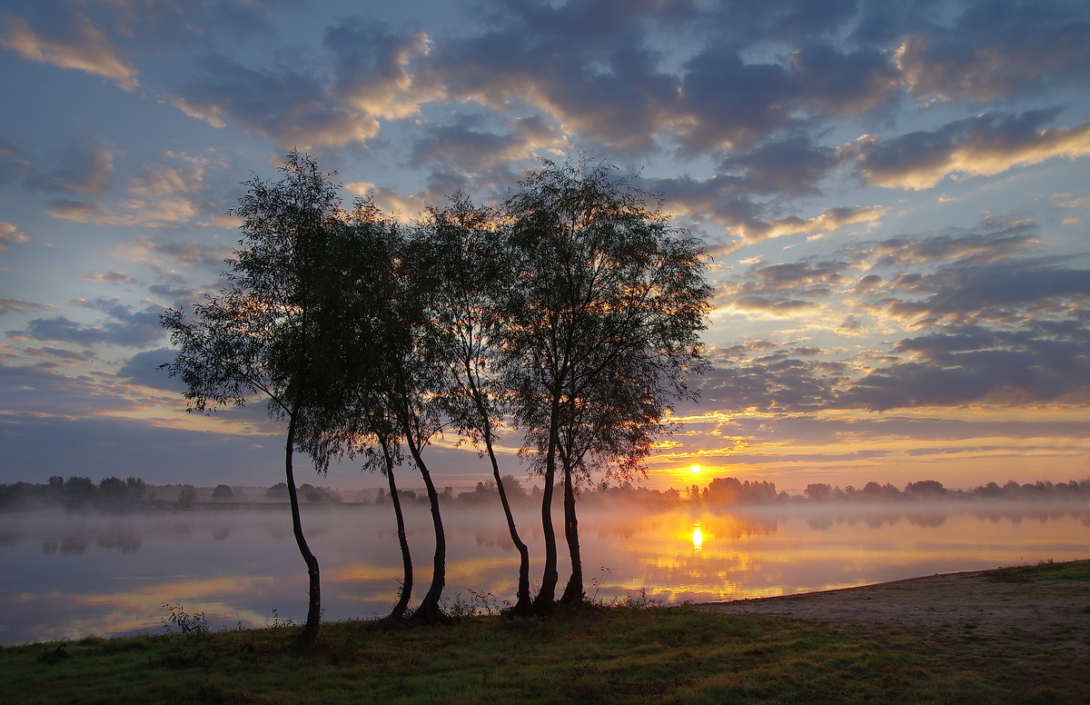 photo "***" tags: landscape, clouds, morning, river, sun