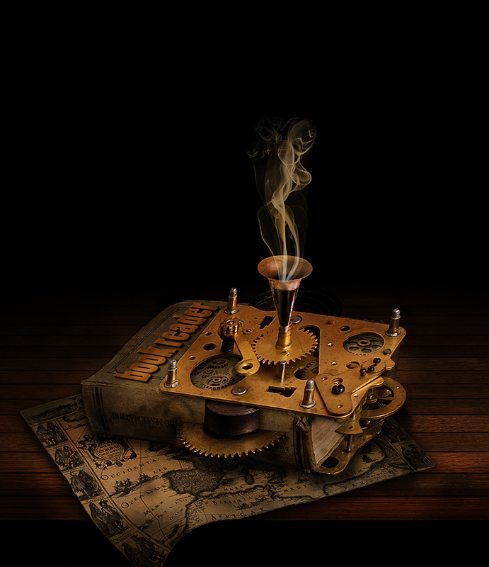 фото "book reader леонардо да винчи (шутка)" метки: digital art, фотомонтаж, натюрморт, 