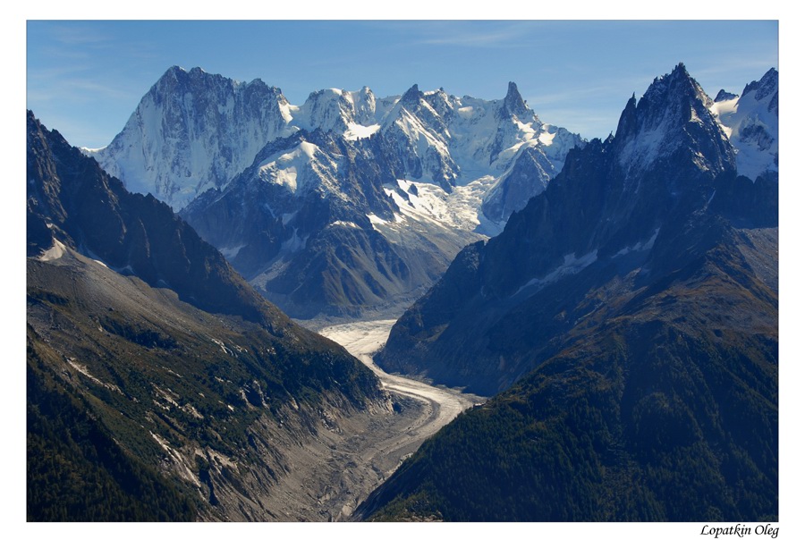 фото "Вид на ледник Mer De Glace" метки: пейзаж, путешествия, природа, Mer De Glace, alpes, glacier